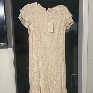 Orange creek lace midi dress